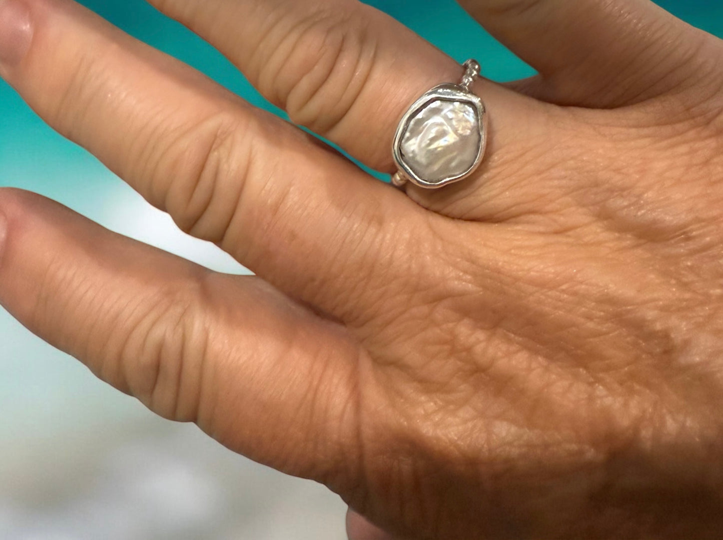 Luna Pearls: Sterling Silver Freshwater Pearl Ring - Assorted styles