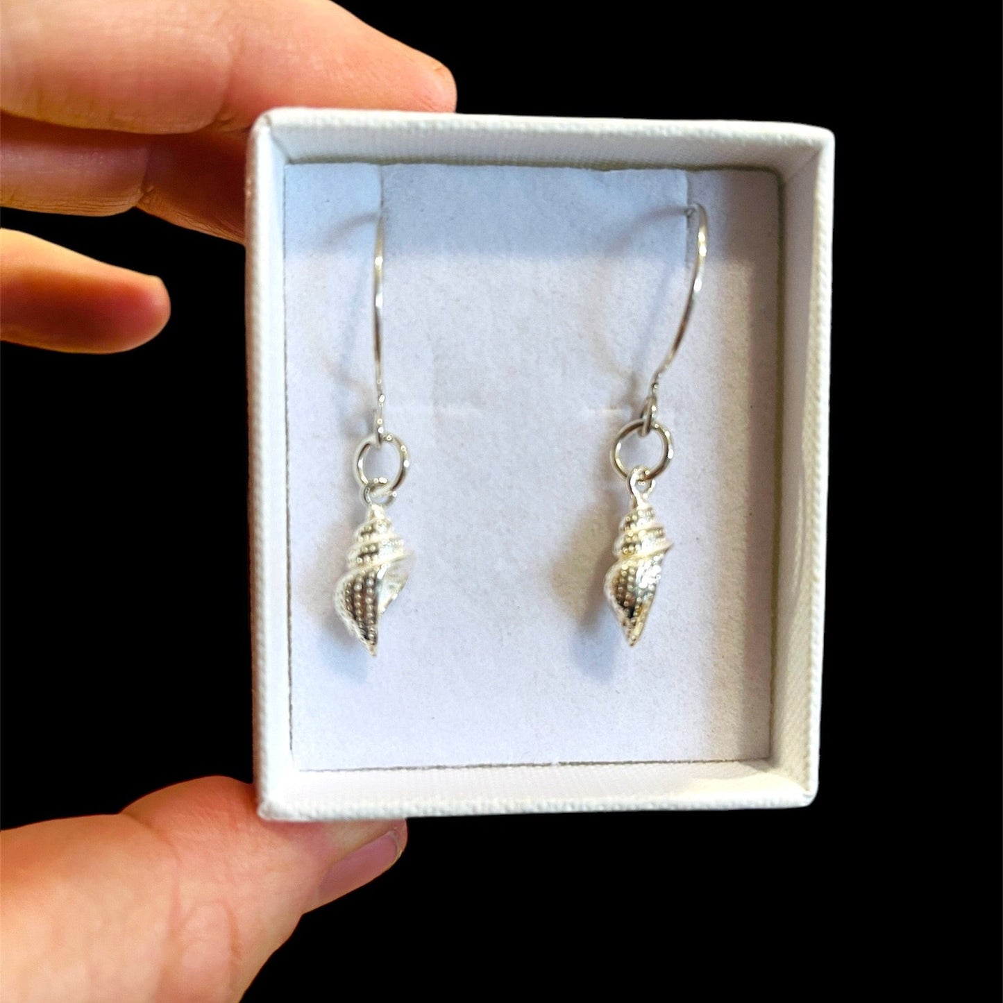 Shoreline Shells: Sterling Silver Earrings