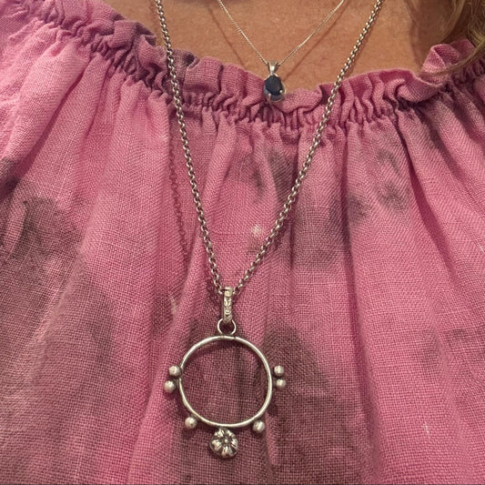 Wild Bloom Hoop pendant necklace