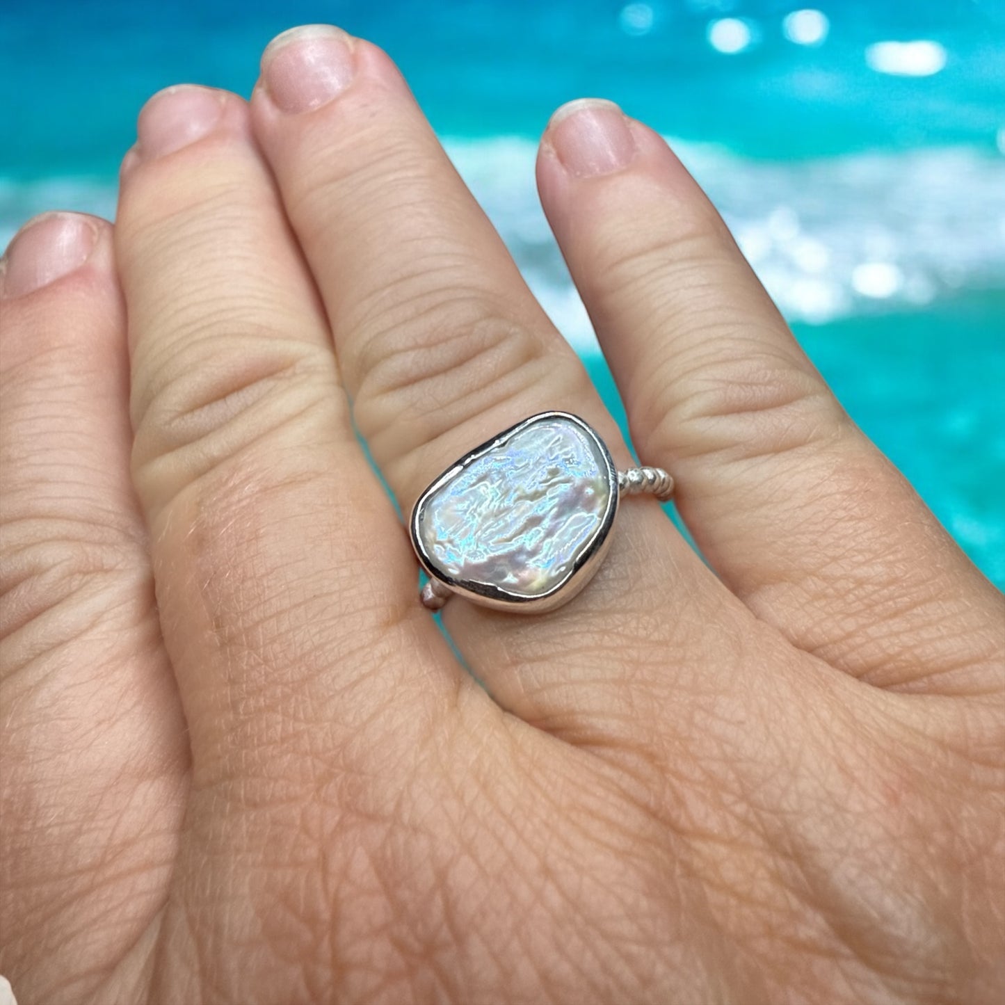 Luna Pearls: Sterling Silver Freshwater Pearl Ring - Assorted styles