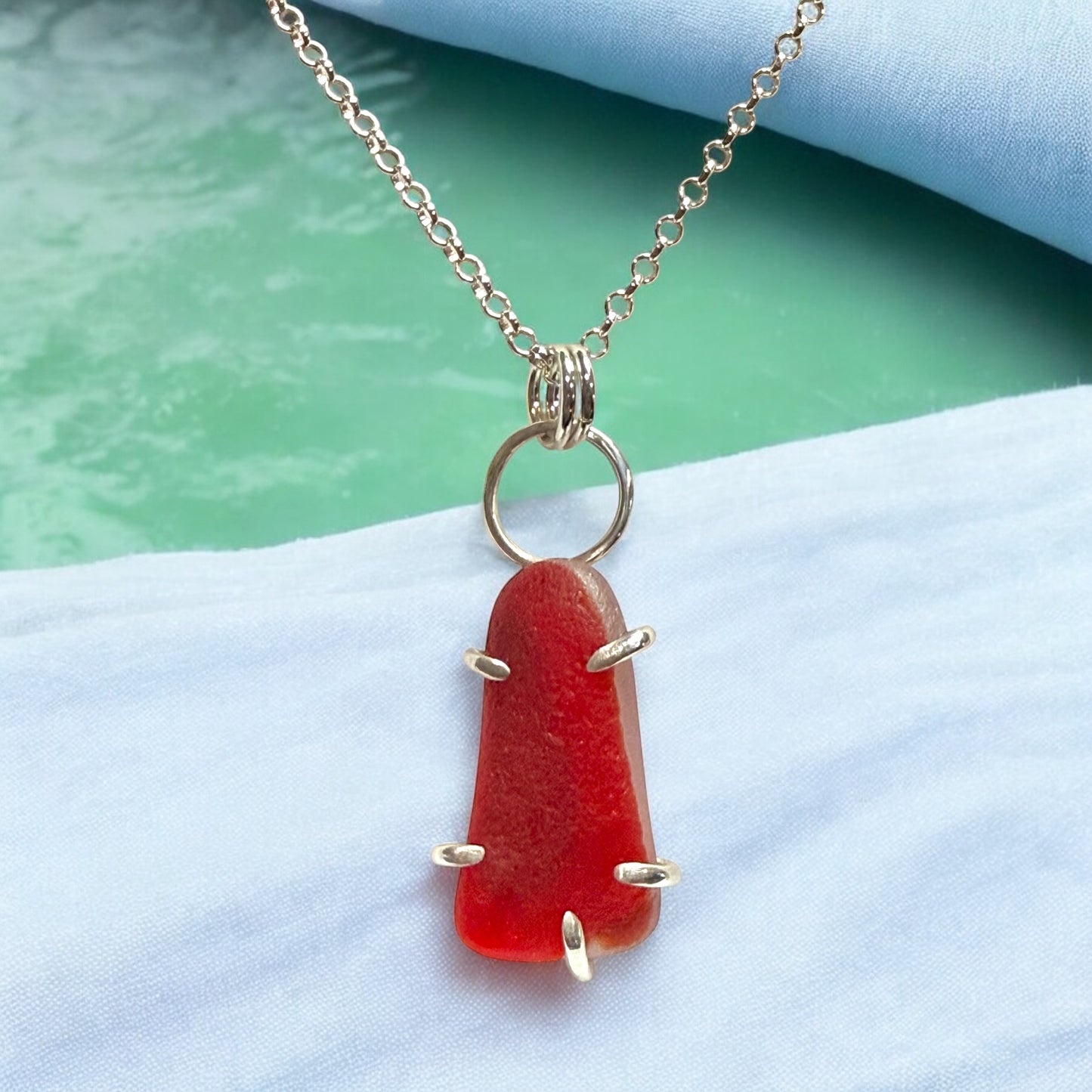 Scarlet Shore Sea Glass Pendant