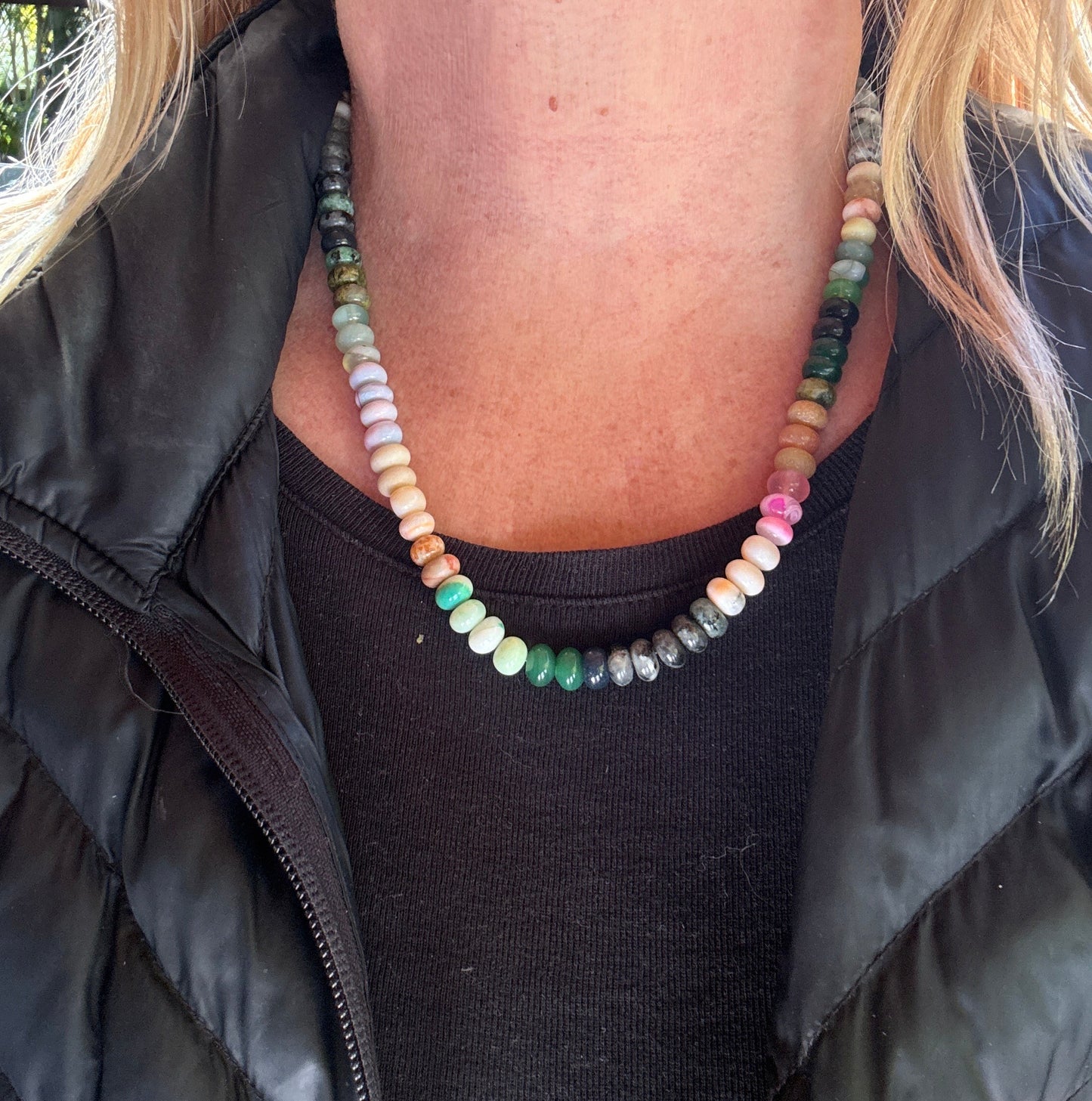 Happy Beads – Forest & Blush Necklace