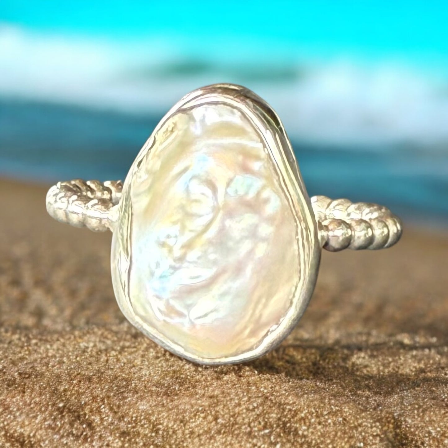 Luna Pearls: Sterling Silver Freshwater Pearl  Ring - Assorted styles