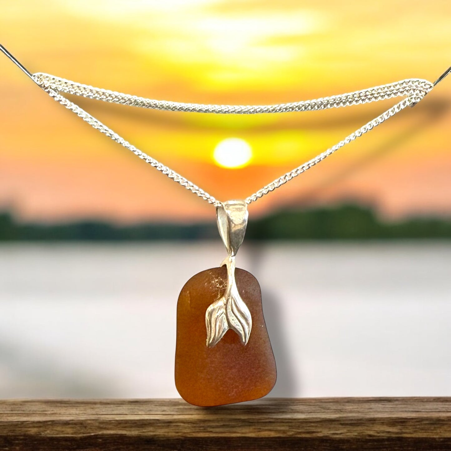 Mermaid’s Treasure: Sea Glass Pendant Necklace