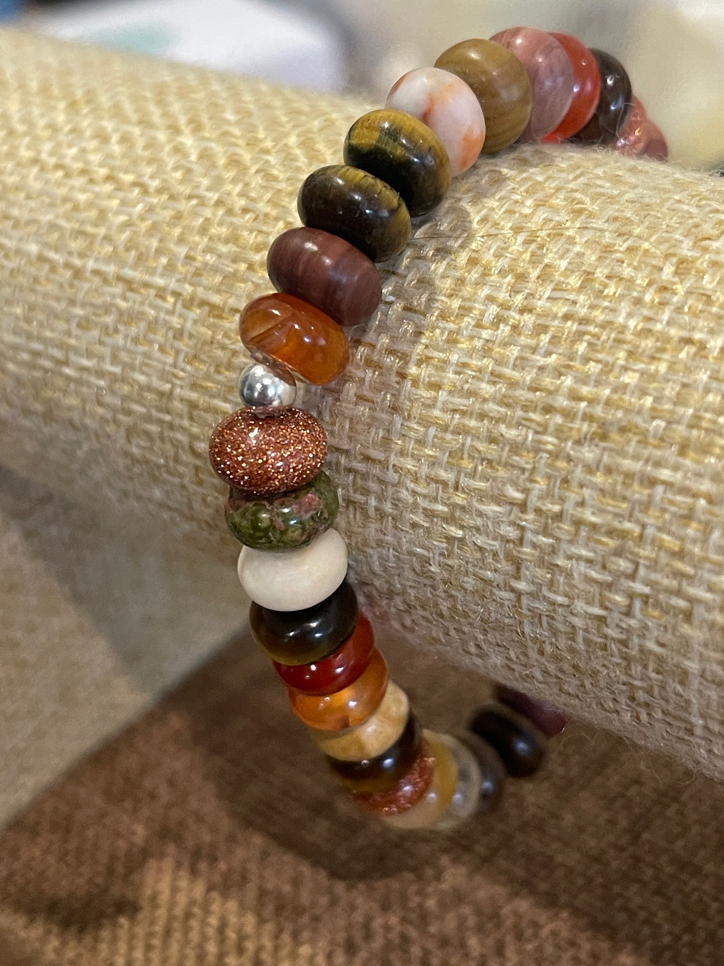 Earthbound Harmony – Brown Semi-Precious Gemstone Beaded Bracelet