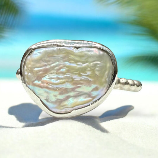 Luna Pearls: Sterling Silver Freshwater Pearl  Ring - Assorted styles